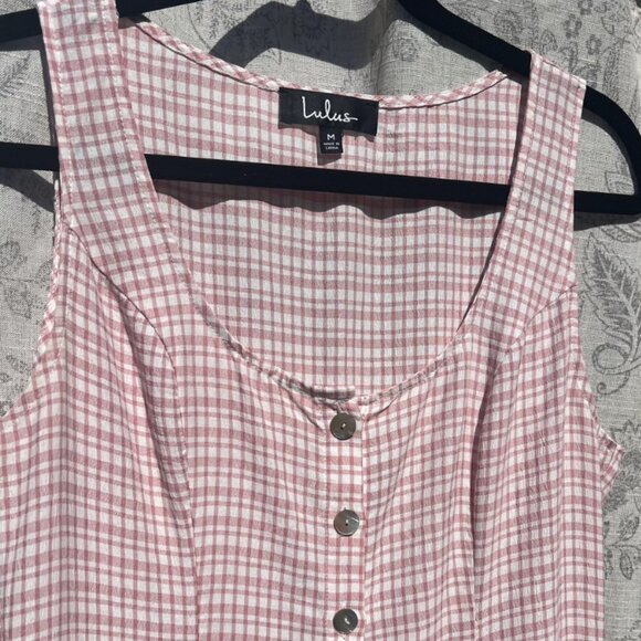Lulus Gingham Pattern Dress - Picture 1 of 3
